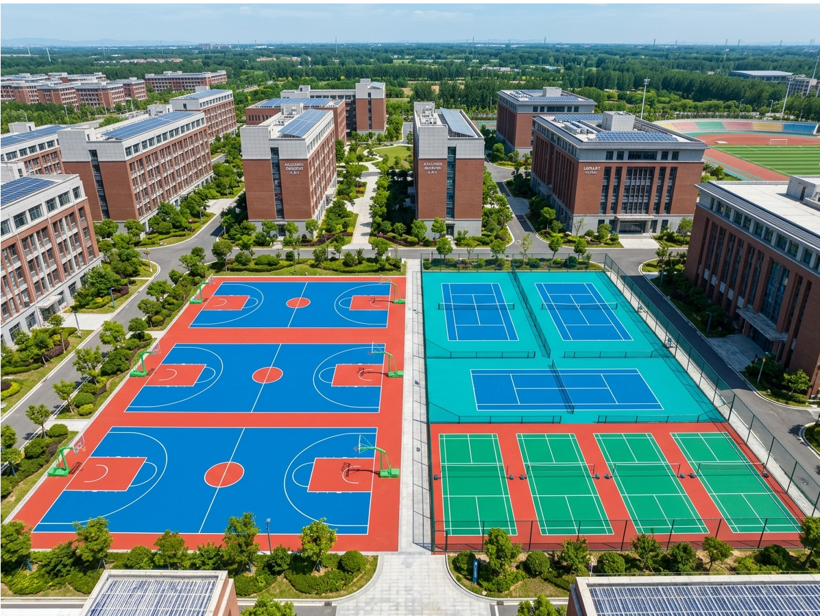 吉安市硅PU球场预制型塑胶跑道 - 一站式服务
